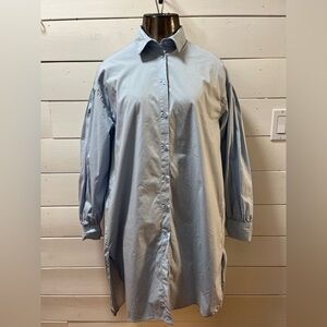 SOAKED IN LUXURY Light Blue Tunic Shirt Dress Size S
